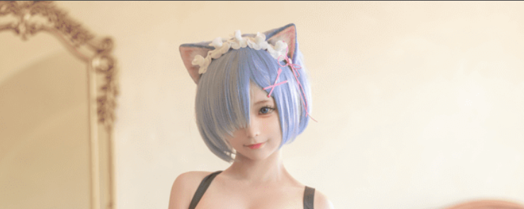 图片[1]-蠢沫沫 – NO.190 猫耳雷姆 [33P-318MB]-叶子木笔记