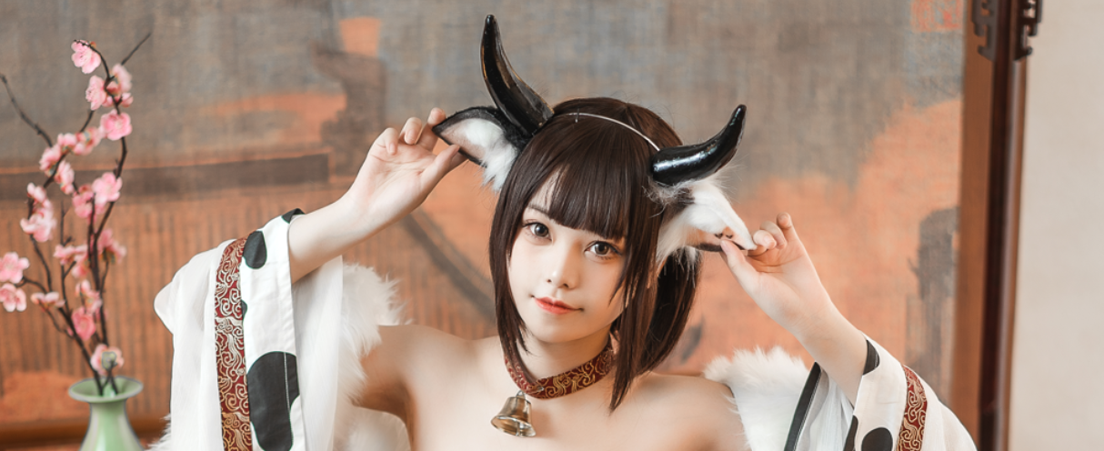 图片[2]-蜜汁猫裘 – NO.088 奶牛 [50P-880MB]-叶子木笔记