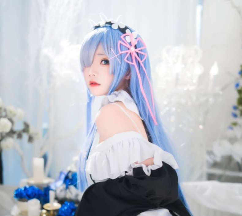 图片[1]-桜桃喵 – NO.127 长发蕾姆01[45P-685MB]-叶子木笔记