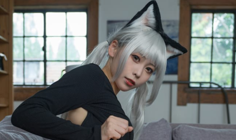 图片[2]-樱岛嗷 – NO.09 黑猫针织衫连体衣 [57P1V-704MB]-叶子木笔记