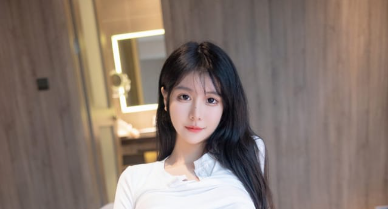 图片[1]-谢小蒽(幼幼) – 白衣牛仔裤[125P-903M]-叶子木笔记