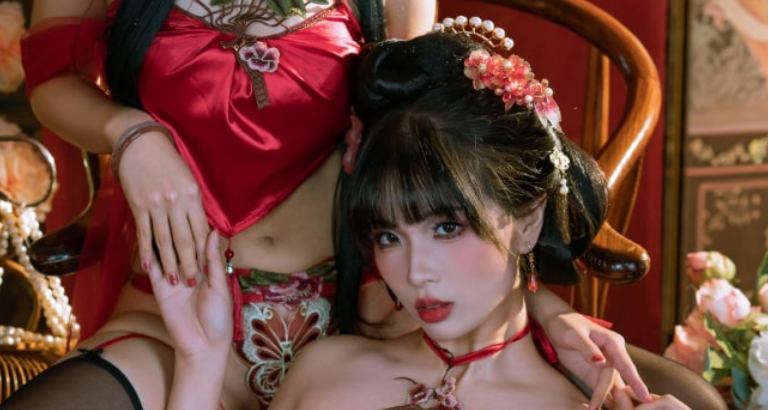 图片[2]-云溪溪 NO.78 奶桃&轩萧学姐 情趣肚兜 [23P1V-396M]-叶子木笔记