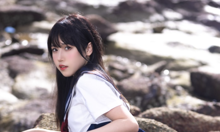 图片[1]-不呆猫 NO.043 &三無人型 水手服百合黑丝[51P1V-1.02G]-叶子木笔记