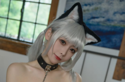 樱岛嗷 – NO.09 黑猫针织衫连体衣 [57P1V-704MB]-叶子木笔记