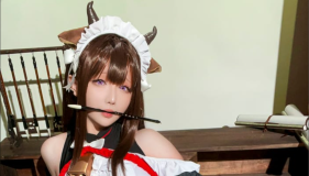 星之迟迟 NO.180  碧蓝航线-樫野 女仆 [78P3V-1.15G]-叶子木笔记